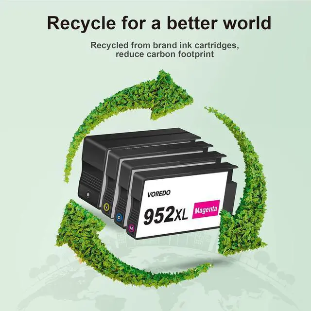 Alt view image 5 of 5 - 952XL Ink Cartridges Combo Pack Replacement for HP 952 High Yield Work with Officejet Pro 7740 8210 8710 8720 8740 8715 7720 8725 8730 Printer (Black, Cyan, Magenta, Yellow, 4 Pack)