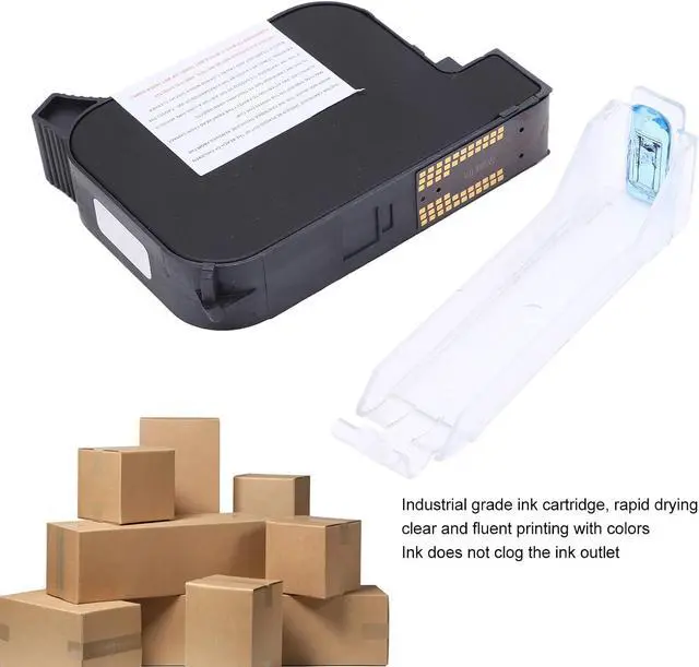 Alt view image 4 of 7 - Handheld Printer Ink Cartridge, 42ML Portable Ink Cartridge Durable Rapid Drying Inkjet Printer Cartridge Replacement 12.7MM Inkjet Printer Coding Machine(Black)