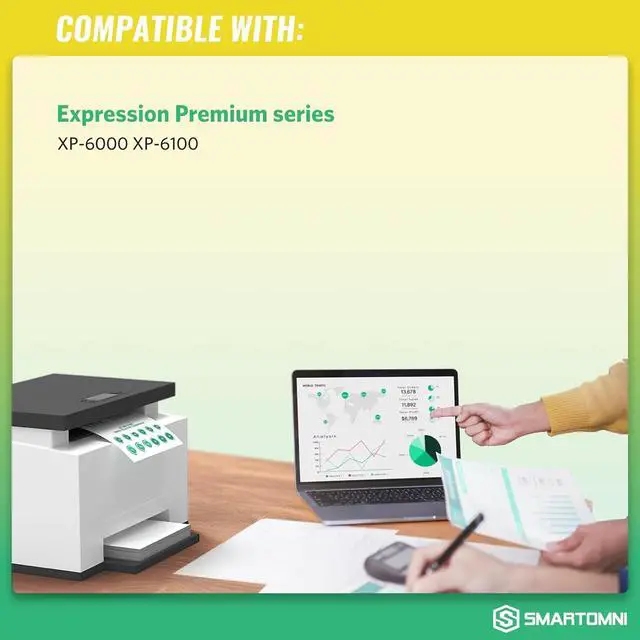 Alt view image 2 of 7 - S SMARTOMNI T302XL Remanufactured 302XL T302 XL Ink Cartridge Replacement for Epson T302XL 302 Ink Cartridge for use in Expression Premium XP-6000 XP-6100 (K+PBK/C/M/Y, 5 Pack)