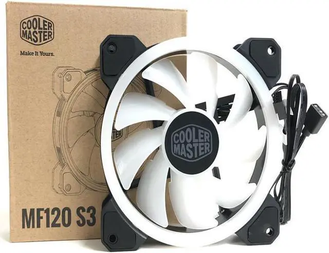 Alt view image 3 of 7 - MasterFan MF120 S3 (PWM) - Addressable RGB 120mm Fan w/ Triple-loop BOLD ARGB Lighting
