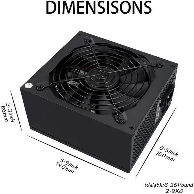 Alt view image 3 of 7 - 2000W Mining Power Supply for BTC ETH 110V-240V, BITEO PC Power Supplies for Gaming with Auto-Thermally Controlle