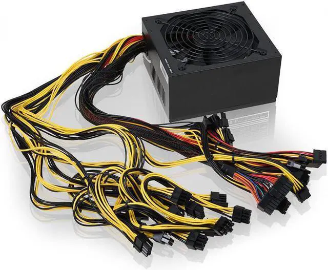 Alt view image 6 of 7 - 2000W Mining Power Supply for BTC ETH 110V-240V, BITEO PC Power Supplies for Gaming with Auto-Thermally Controlle
