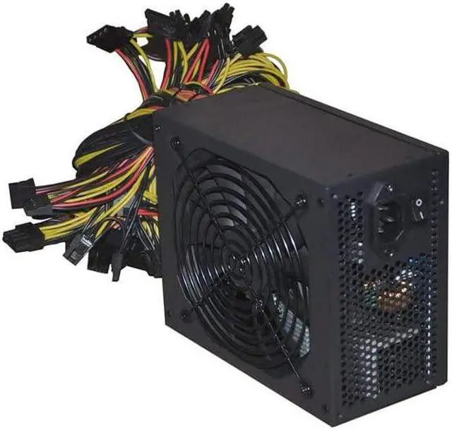 Alt view image 7 of 7 - 2000W Mining Power Supply for BTC ETH 110V-240V, BITEO PC Power Supplies for Gaming with Auto-Thermally Controlle