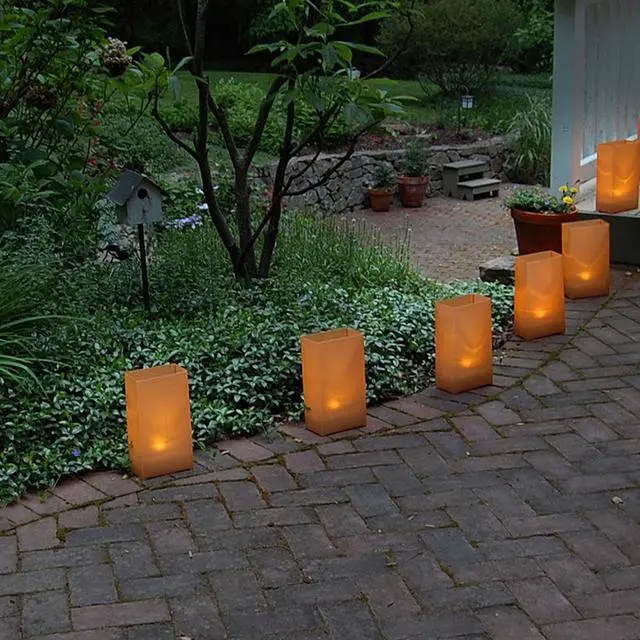 Alt view image 4 of 7 - Electric LED Luminaria Kit, Tan - Set of 6