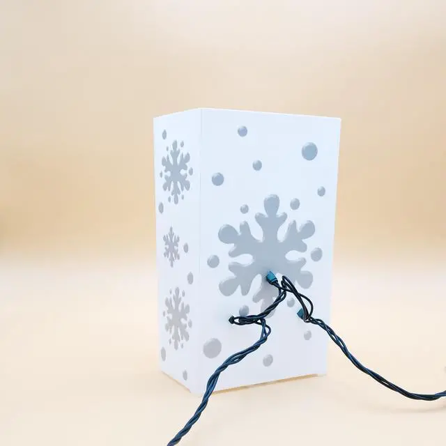 Alt view image 2 of 3 - Electric LED Luminaria Kit, Snowflake - Set of 6
