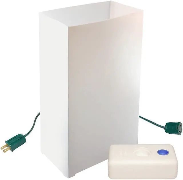 Main image of Electric Luminaria Kit with LumaBases, White - Set of 10