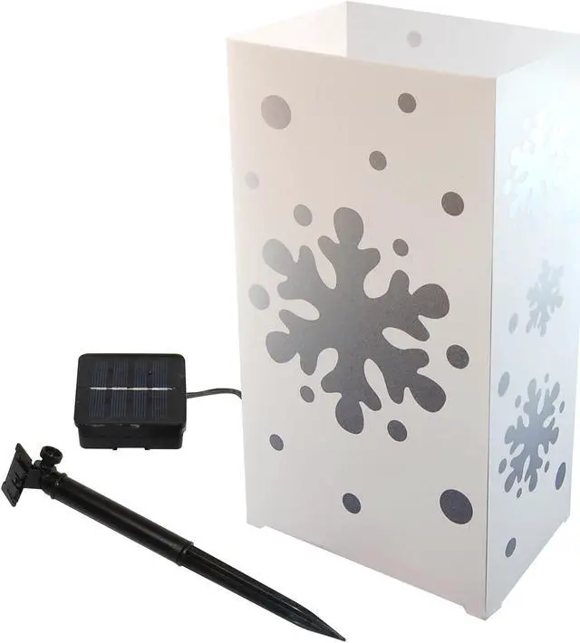 Main image of Solar Powered Luminaria Kit, Snowflake - Set of 6