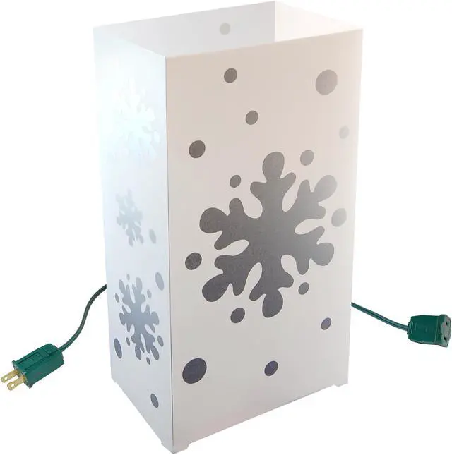 Main image of Electric LED Luminaria Kit, Snowflake - Set of 6