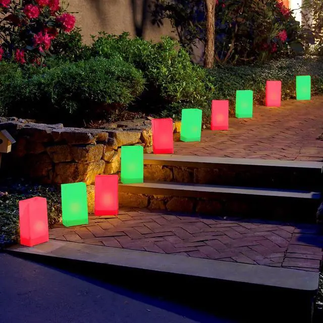 Alt view image 2 of 3 - Electric Luminaria Kit, Red and Green - Set of 10
