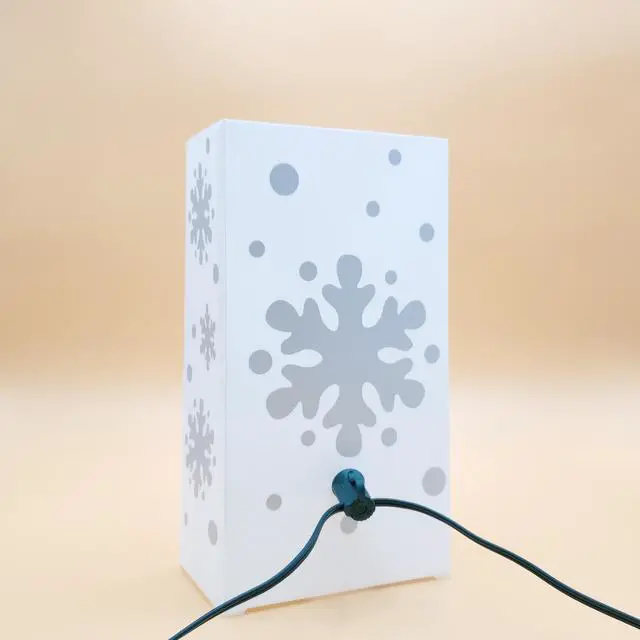 Alt view image 4 of 5 - Electric Luminaria Kit with LumaBases, Snowflake - Set of 10