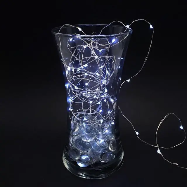 Alt view image 3 of 5 - Battery Operated LED Fairy String Lights, Cool White - Set of 3