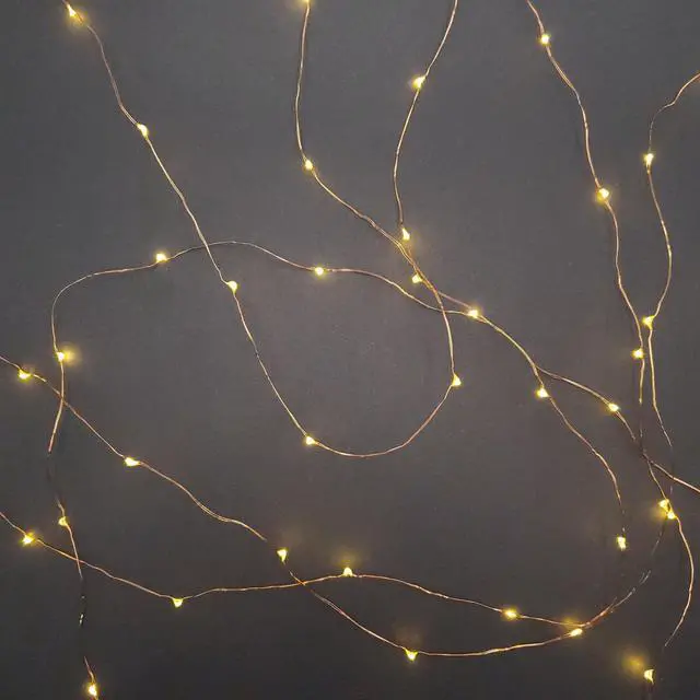 Alt view image 2 of 5 - Battery Operated LED Fairy String Lights, Copper - Set of 2