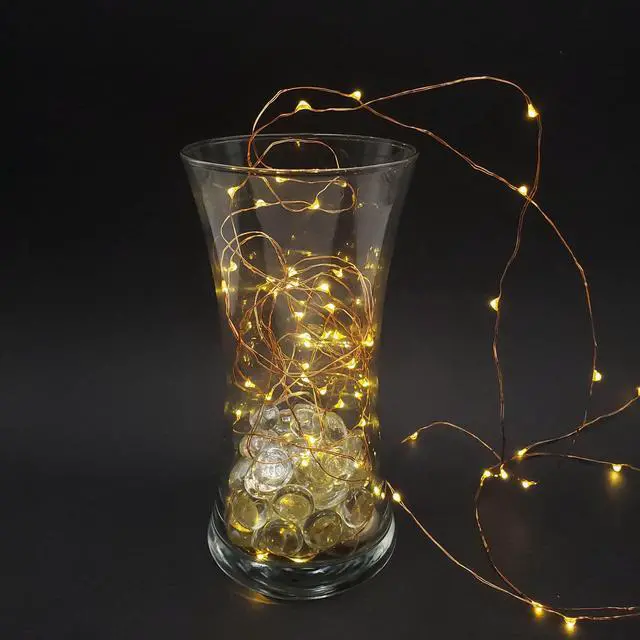 Alt view image 3 of 5 - Battery Operated LED Fairy String Lights, Copper - Set of 2