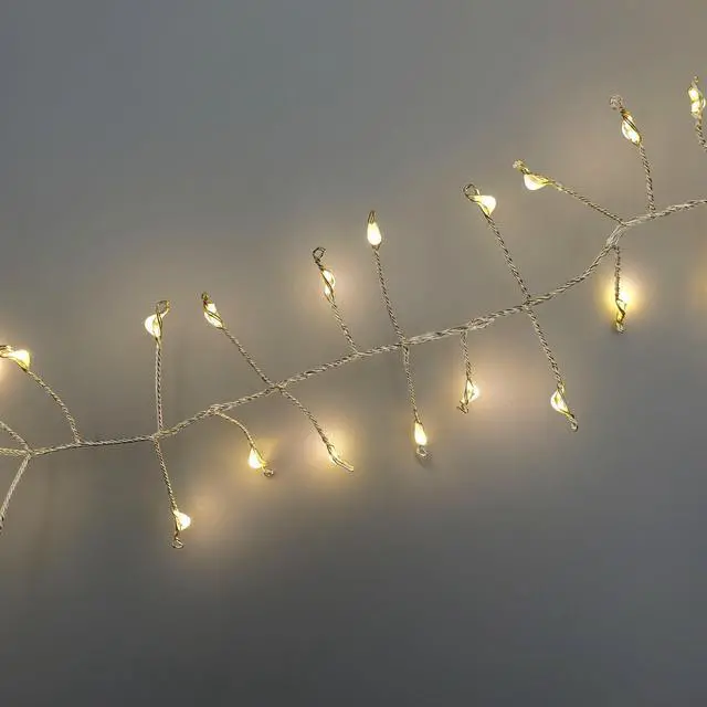 Alt view image 3 of 3 - Battery Operated LED Firecracker Fairy String Lights, White - Set of 2