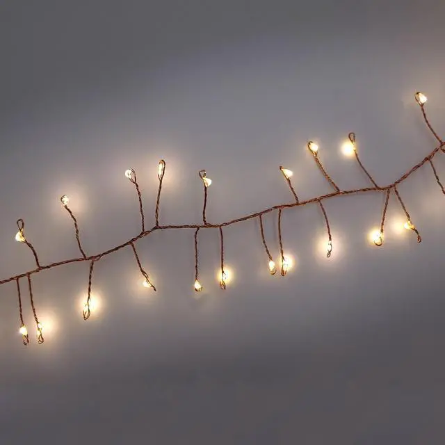 Alt view image 4 of 5 - Battery Operated LED Firecracker Fairy String Lights, Copper - Set of 2
