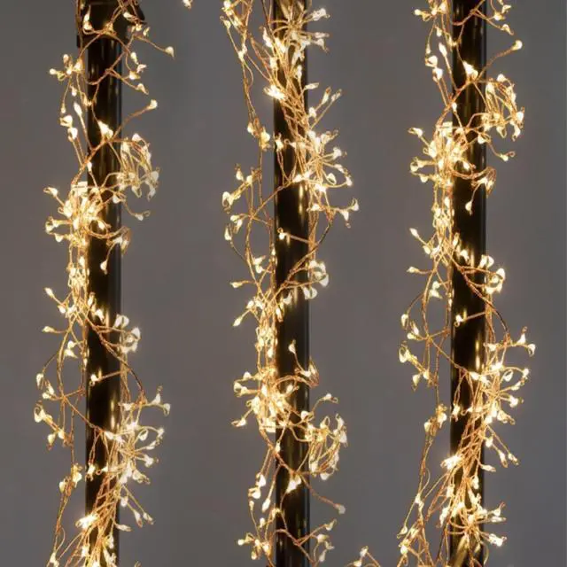 Alt view image 3 of 5 - Battery Operated LED Firecracker Fairy String Lights, Copper - Set of 2
