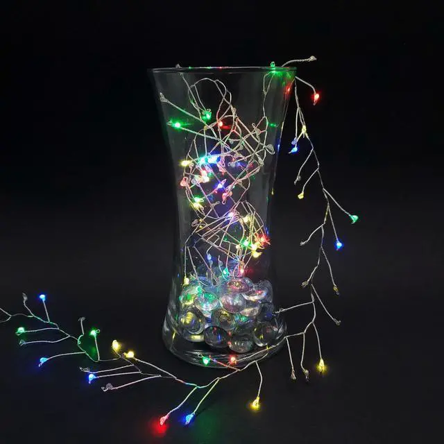 Alt view image 3 of 3 - Battery Operated LED Firecracker Fairy String Lights, Multicolor - Set of 3
