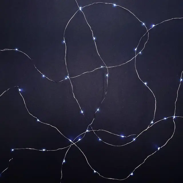 Alt view image 2 of 5 - Battery Operated LED Fairy String Lights, Cool White - Set of 3