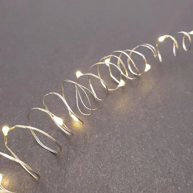Alt view image 4 of 5 - Battery Operated LED Fairy String Lights, Soft White - Set of 3