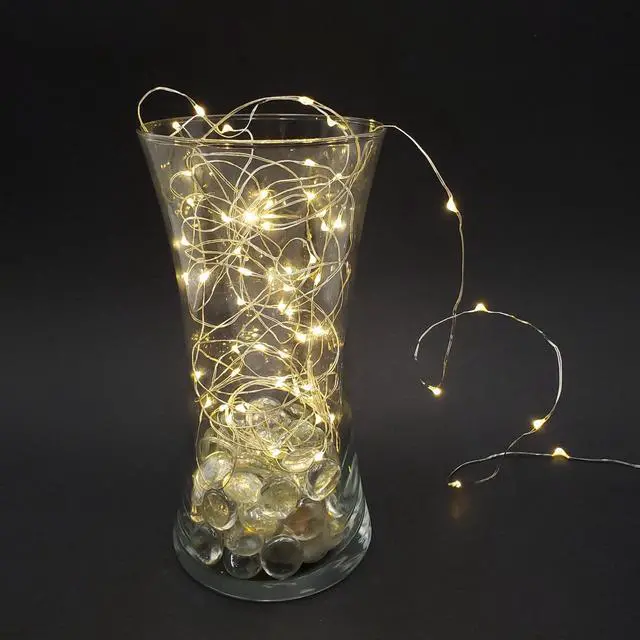 Alt view image 2 of 5 - Battery Operated LED Fairy String Lights, Soft White - Set of 3