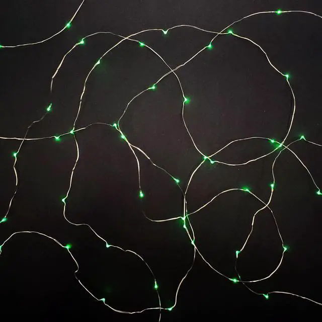 Alt view image 2 of 3 - Battery Operated LED Fairy String Lights, Green - Set of 3