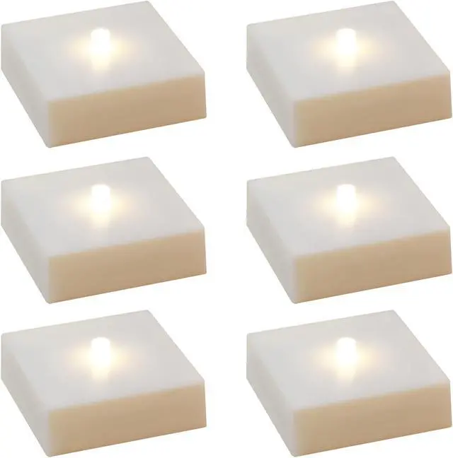 Main image of Battery Operated LED Lights with Timer, Soft White - Set of 6