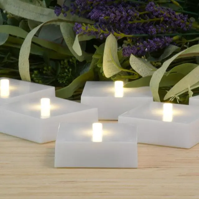 Alt view image 2 of 2 - Battery Operated LED Lights with Timer, Soft White - Set of 6