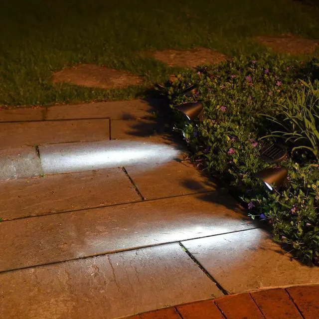 Alt view image 2 of 6 - Solar Powered Black Spotlights - Set of 2