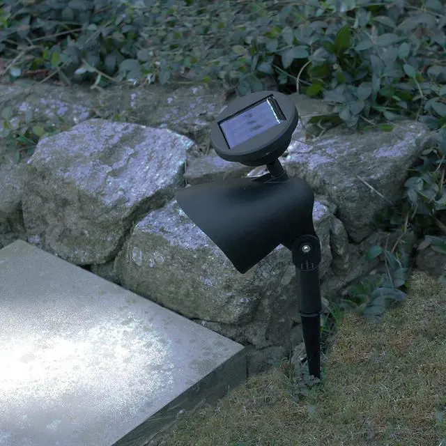 Alt view image 4 of 6 - Solar Powered Black Spotlights - Set of 2