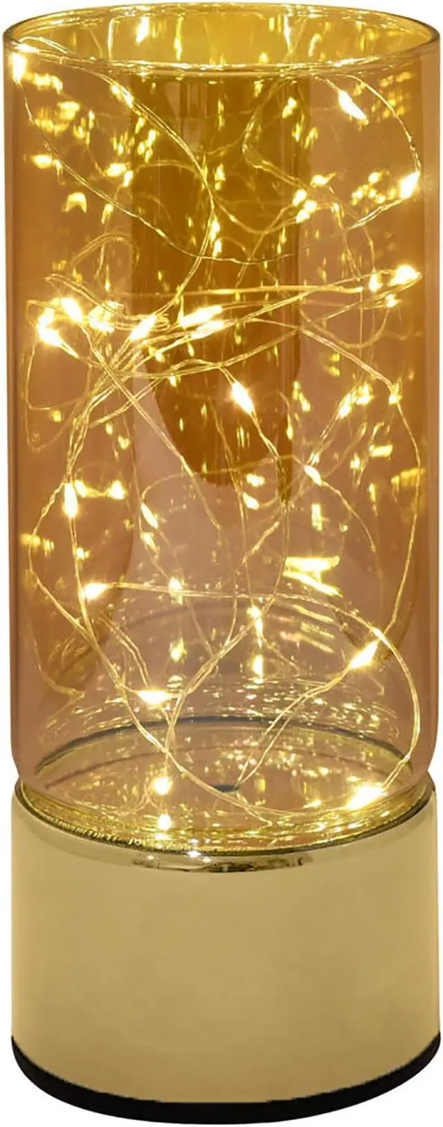 Main image of Glass Hurricane with Battery Operated Fairy String Lights