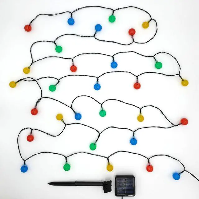 Alt view image 3 of 4 - Solar Powered Crystal Ball String Lights - Multicolor