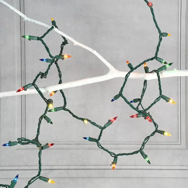 Alt view image 3 of 6 - Electric Mini String Lights with 100 Multicolor Bulbs - Set of 2
