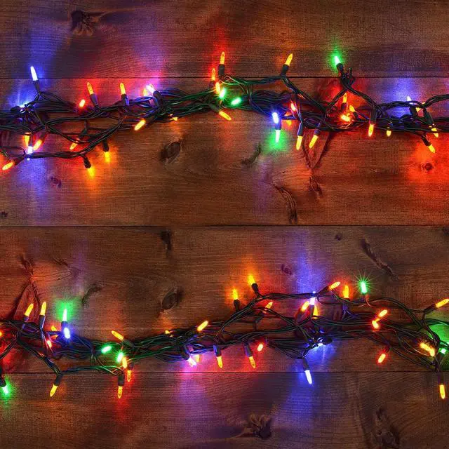 Alt view image 4 of 6 - Electric Mini String Lights with 100 Multicolor Bulbs - Set of 2