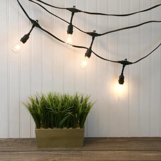 Alt view image 6 of 7 - Electric Commercial Grade String Lights with 12 Edison Bulbs