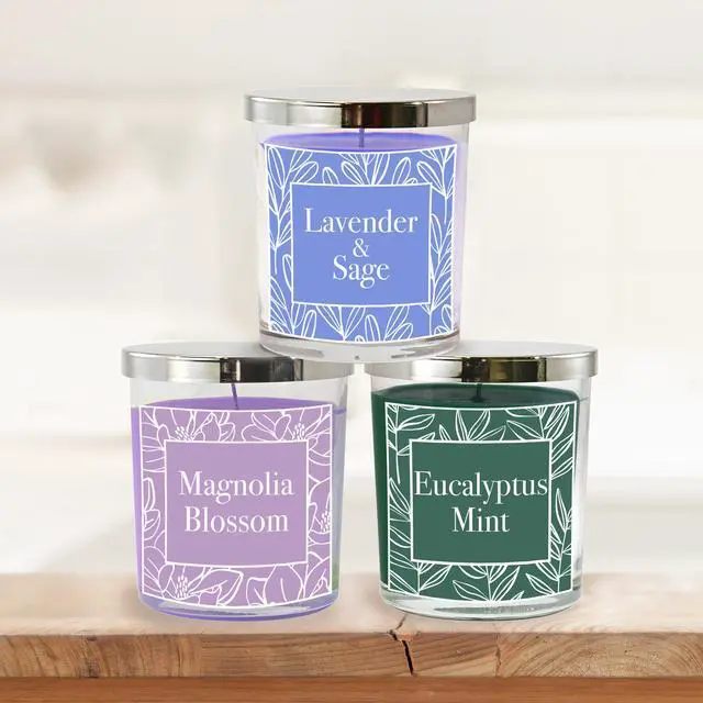 Alt view image 3 of 3 - Scented Wax Candles, Botanical Collection - Set of 3