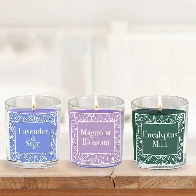 Alt view image 2 of 3 - Scented Wax Candles, Botanical Collection - Set of 3