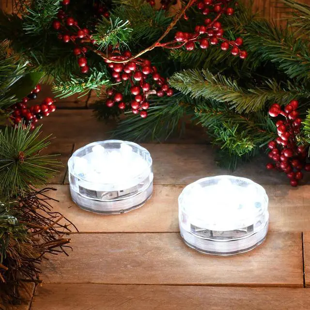 Alt view image 3 of 4 - Submersible Battery Operated White LED Lights with Remote Control - Set of 2