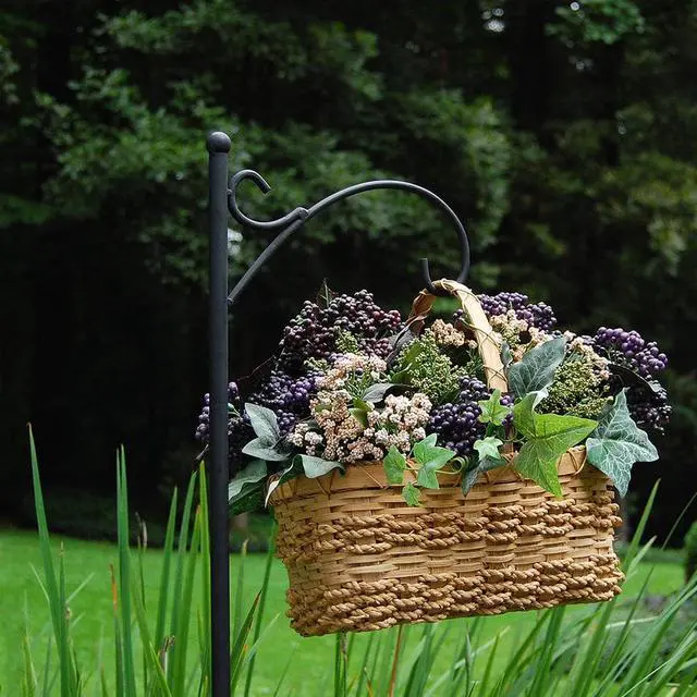 Alt view image 2 of 6 - Metal Shepherd's Hook - 68" Black