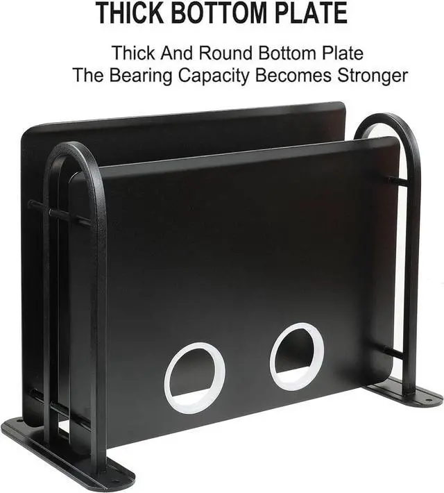 Alt view image 5 of 7 - Z-Color Black Metal Double Wireless WiFi Router Storage Box/TV Set Box Shelf Wall Hanging Plug Board Bracket Cable Storage Organizer (Small)