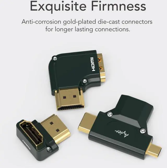 Alt view image 4 of 7 - Avier PREMIUM Diecast HDMI Adapter (HDMI A to C/D)