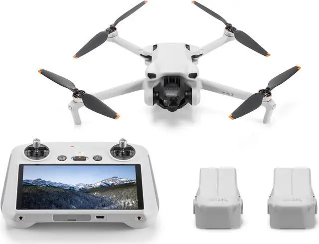 Main image of DJI Mini3 4K HD Aerial Drone, Lightweight and Easy to Carry Level 5 Wind Resistant, Multi-angle Intelligent Shooting Quadcopter Drone, 3 Batteries Remote control with screen