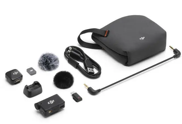 Alt view image 6 of 6 - DJI Mic Mini (2TX+1RX+Charging Case), Wireless Lavalier Microphone, Intelligent Noise Cancellation, 32-bit Internal Floating Recording, 820 Ft. Range, Microphone for IPhone, Android