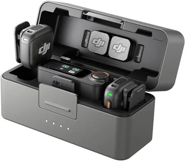 Alt view image 3 of 6 - DJI Mic 3 Mini Wireless Microphone, Compact and Easy To Use with Integrated Storage, Intelligent Extended Battery Life and Fast Charging. Includes Two Transmitters and One Receiver with Charging Case