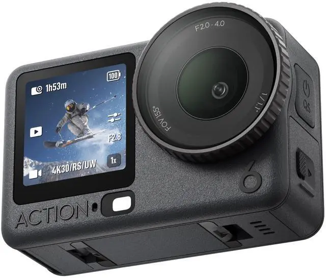 Alt view image 4 of 7 - DJI Osmo Action 6 Action Camera, featuring a 1/1.1-inch square sensor, supports variable aperture from f/2.0 to f/4.0, enables 8K action recording, and comes with a standard two-battery kit