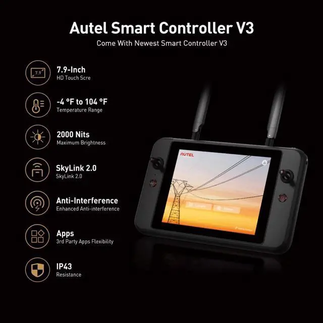 Alt view image 6 of 7 - Autel EVO II RTK V3, featuring centimeter-level positioning, a Sony 1-inch 6K HD camera, and a flight time of 38 minutes; ideal for surveying, modeling, and emergency search and rescue operations