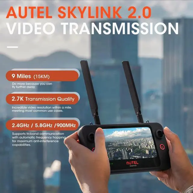 Alt view image 7 of 7 - Autel EVO II Pro V3 drone, equipped with a 1-inch CMOS sensor camera, Moonlight 2.0 algorithm, 15-kilometer transmission range, 360° visual obstacle avoidance, and an ultra-long flight time of 40 mini