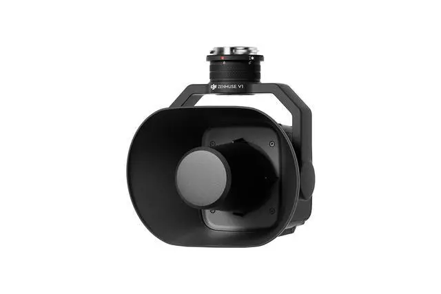 Alt view image 3 of 6 - DJI Zenmuse V1 Drone Public Address System: High-decibel loudspeaker with a sound transmission range of 500 meters; IP54 protection rating; compatible with DJI M350 and M400 models for mounting