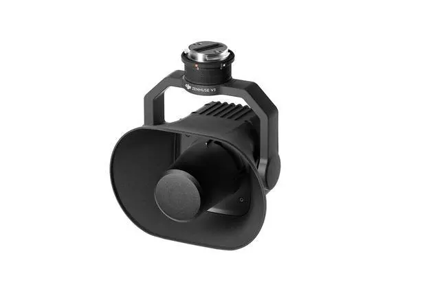 Alt view image 5 of 6 - DJI Zenmuse V1 Drone Public Address System: High-decibel loudspeaker with a sound transmission range of 500 meters; IP54 protection rating; compatible with DJI M350 and M400 models for mounting