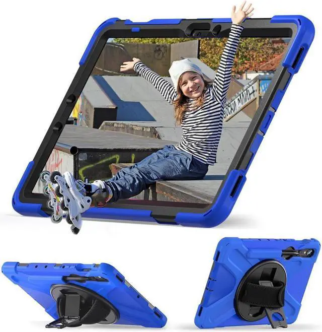 Alt view image 5 of 7 - Case for Samsung Galaxy Tab S9 11 inch 2023 / S9 FE 10.9" / S10 FE 10.9 Inch/S8 11" /S7 11 inch 2020 Case with Pen Holder Shockproof Cover with Rotatable Stand, Hand/Shoulder Strap