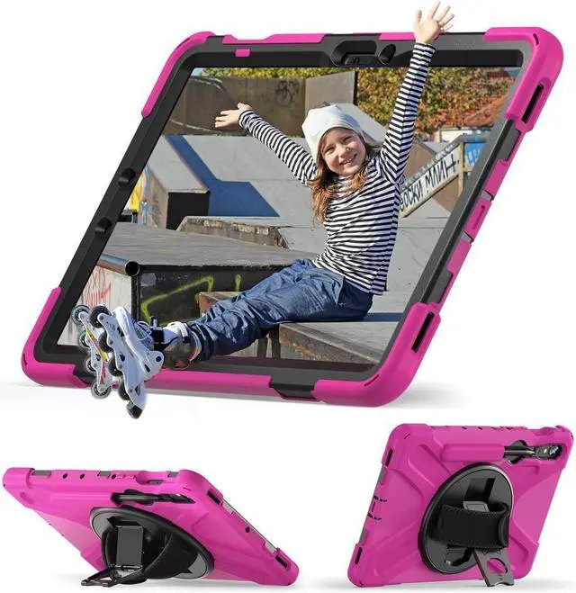 Alt view image 5 of 6 - Case for Samsung Galaxy Tab S9 11 inch 2023 / S9 FE 10.9" / S10 FE 10.9 Inch/S8 11" /S7 11 inch 2020 Case with Pen Holder Shockproof Cover with Rotatable Stand, Hand/Shoulder Strap